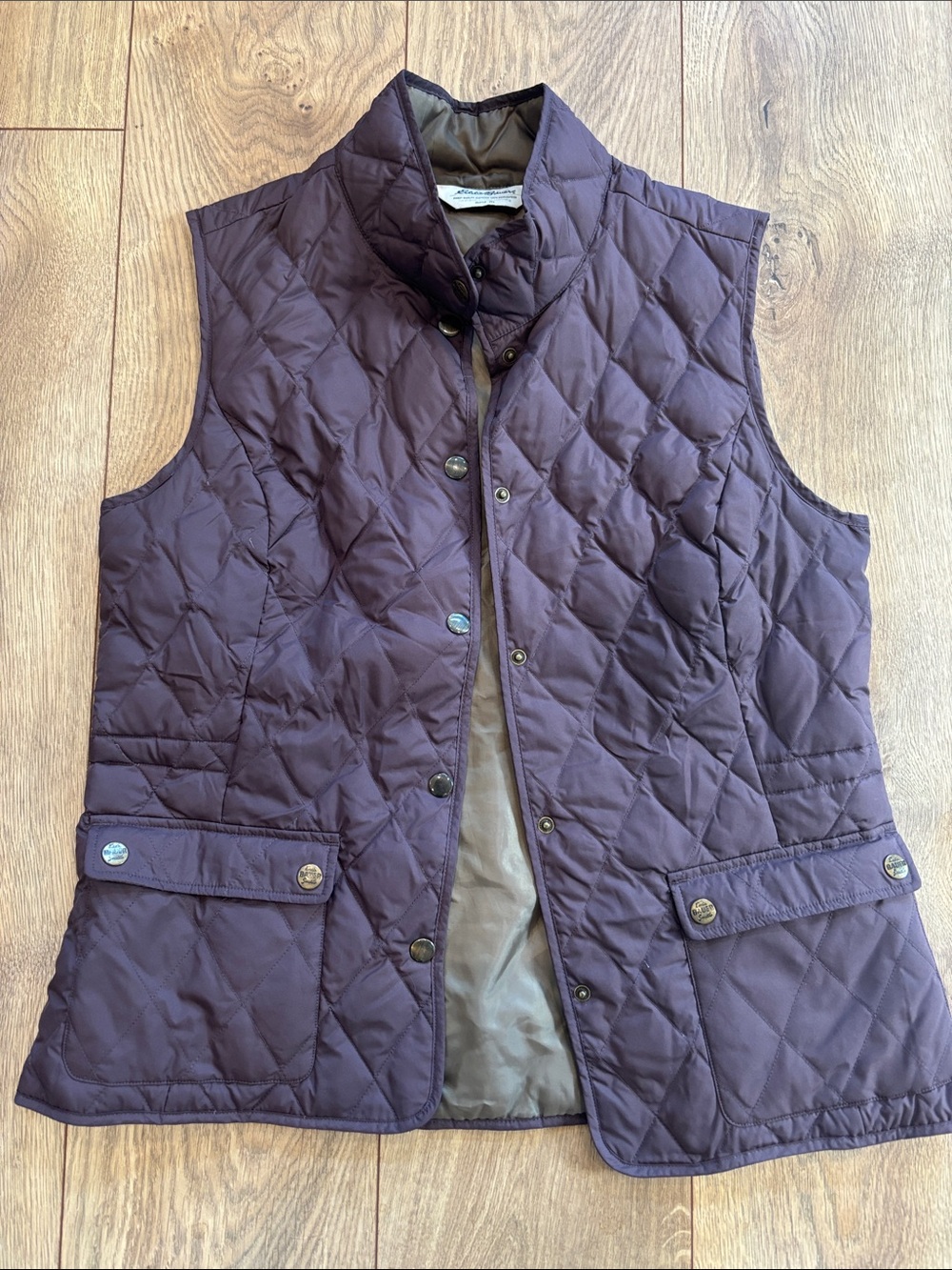 Eddie Bauer Purple Quilted Down Vest